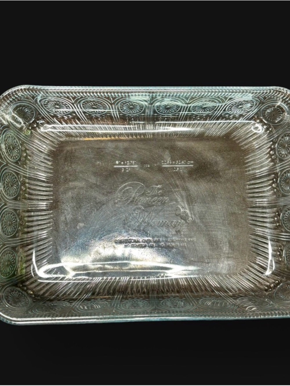 Pioneer Woman Adeline Clear Glass Casserole Dish Baking Pan 2.8 L ,  9 x 12.75"
